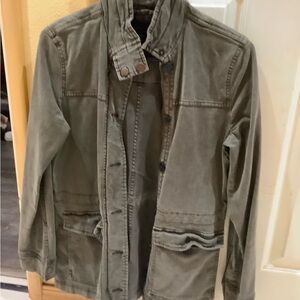 Lucky Brand Olive Green Military-Style Field Jacket